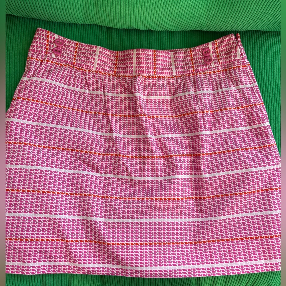 NWT Vineyard Vines Pink and White Mini Skirt